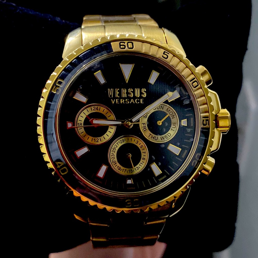 Gold Versace Watch